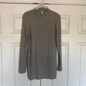 Pink Blush Maternity Ribbed Mock Neck Tunic Long-Sleeve